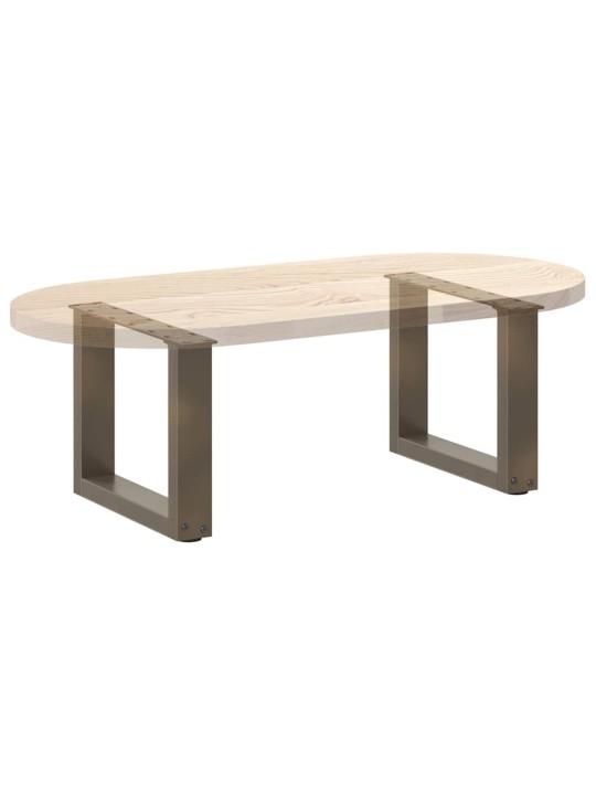Nohy konferenčního stolku ve tvaru u 2 ks přírodní ocel 30 x (30-31) cm ocel