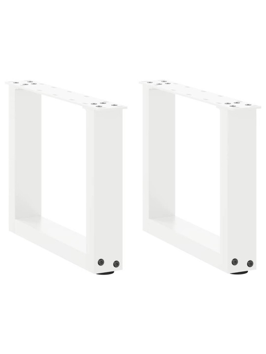 Nohy konferenčního stolku ve tvaru u, 2 ks, bílé, 40 x (30-31) cm, ocel