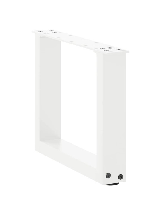 Nohy konferenčního stolku ve tvaru u, 2 ks, bílé, 40 x (30-31) cm, ocel