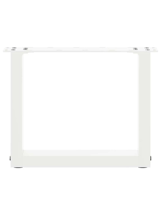 Nohy konferenčního stolku ve tvaru u, 2 ks, bílé, 40 x (30-31) cm, ocel
