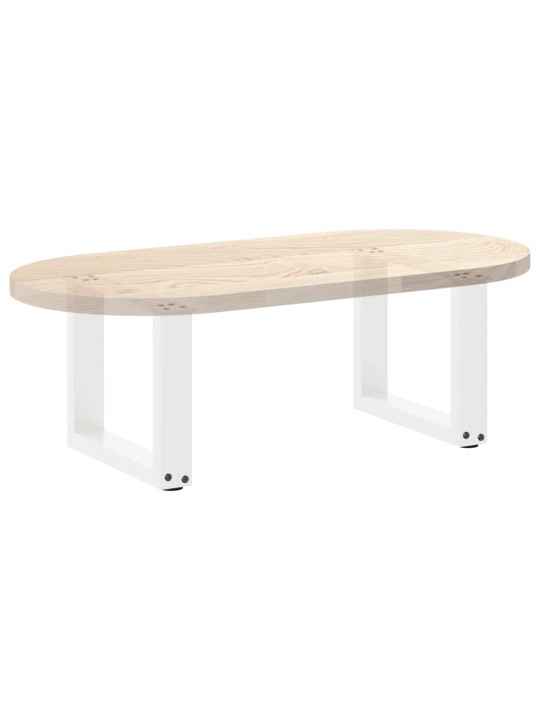 Nohy konferenčního stolku ve tvaru u, 2 ks, bílé, 40 x (30-31) cm, ocel