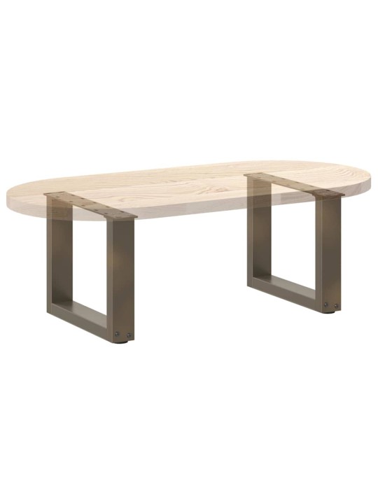 Nohy konferenčního stolku ve tvaru u 2 ks přírodní ocel 40 x (30-31) cm ocel