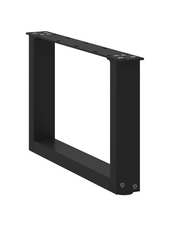 Nohy konferenčního stolku ve tvaru u, 2 ks, černé, 50 x (30-31) cm, ocel