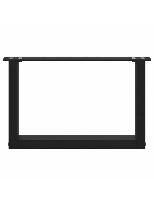 Nohy konferenčního stolku ve tvaru u, 2 ks, černé, 50 x (30-31) cm, ocel