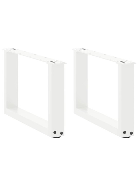 Nohy konferenčního stolku ve tvaru u, 2 ks, bílé, 50 x (30-31) cm, ocel