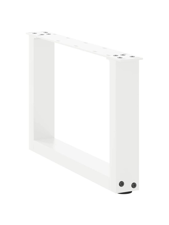 Nohy konferenčního stolku ve tvaru u, 2 ks, bílé, 50 x (30-31) cm, ocel