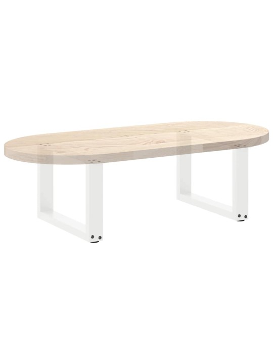 Nohy konferenčního stolku ve tvaru u, 2 ks, bílé, 50 x (30-31) cm, ocel