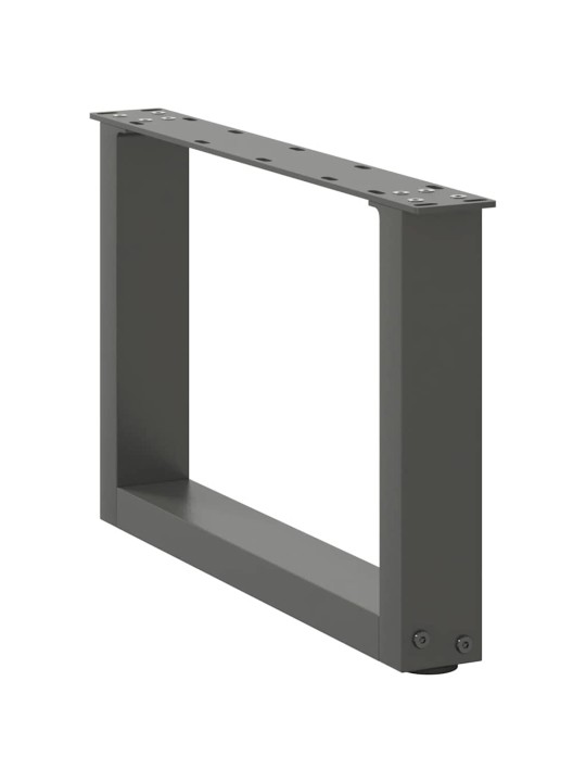 Nohy konferenčního stolku ve tvaru u 2 ks antracitové 50 x (30-31) cm ocelové