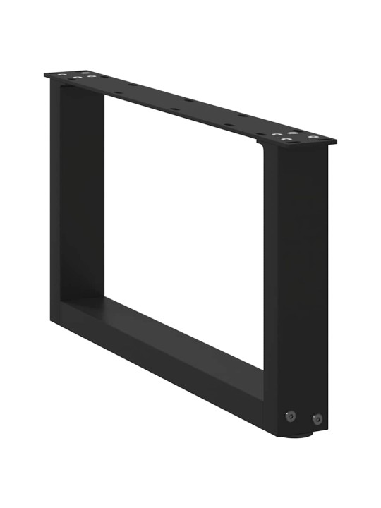 Nohy konferenčního stolku ve tvaru u, 2 ks, černé, 60 x (30-31) cm, ocel