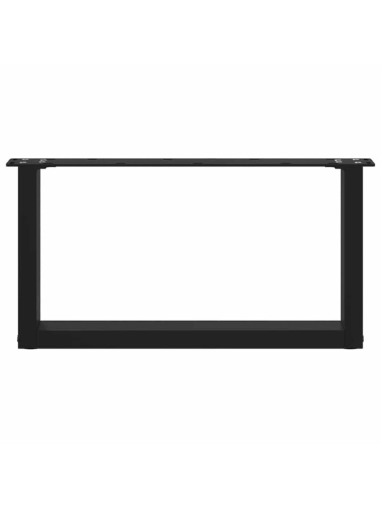 Nohy konferenčního stolku ve tvaru u, 2 ks, černé, 60 x (30-31) cm, ocel