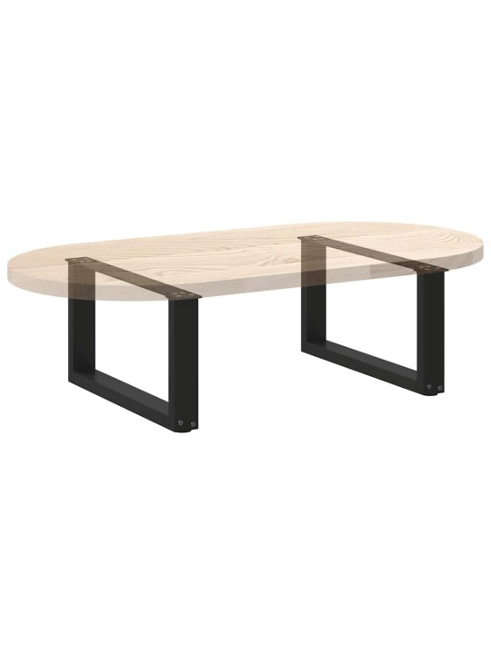 Nohy konferenčního stolku ve tvaru u, 2 ks, černé, 60 x (30-31) cm, ocel