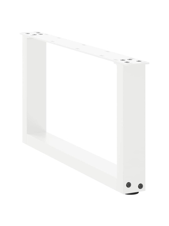 Nohy konferenčního stolku ve tvaru u, 2 ks, bílé, 60 x (30-31) cm, ocel