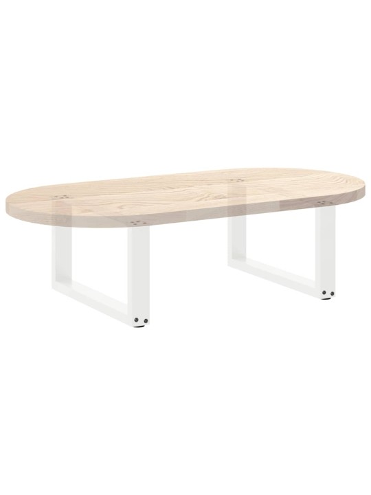 Nohy konferenčního stolku ve tvaru u, 2 ks, bílé, 60 x (30-31) cm, ocel
