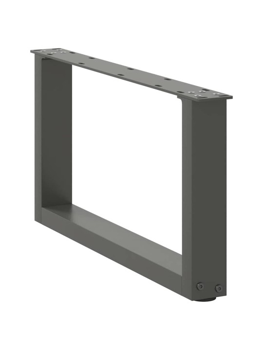 Nohy konferenčního stolku ve tvaru u 2 ks antracitové 60 x (30-31) cm ocelové