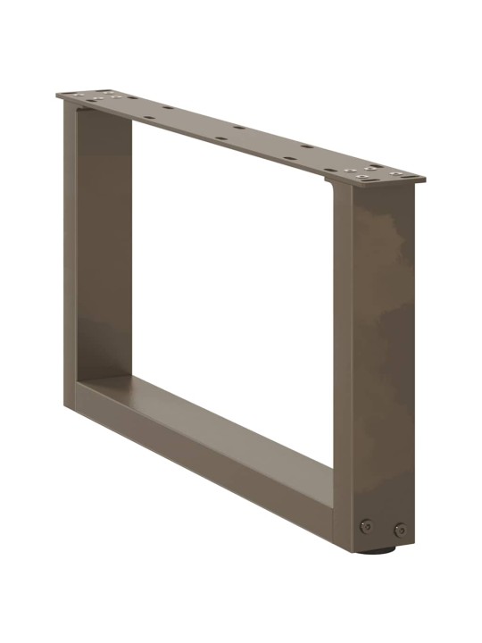 Nohy konferenčního stolku ve tvaru u, 2 ks, přírodní ocel, 60 x (30-31) cm, ocel