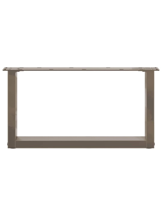 Nohy konferenčního stolku ve tvaru u, 2 ks, přírodní ocel, 60 x (30-31) cm, ocel