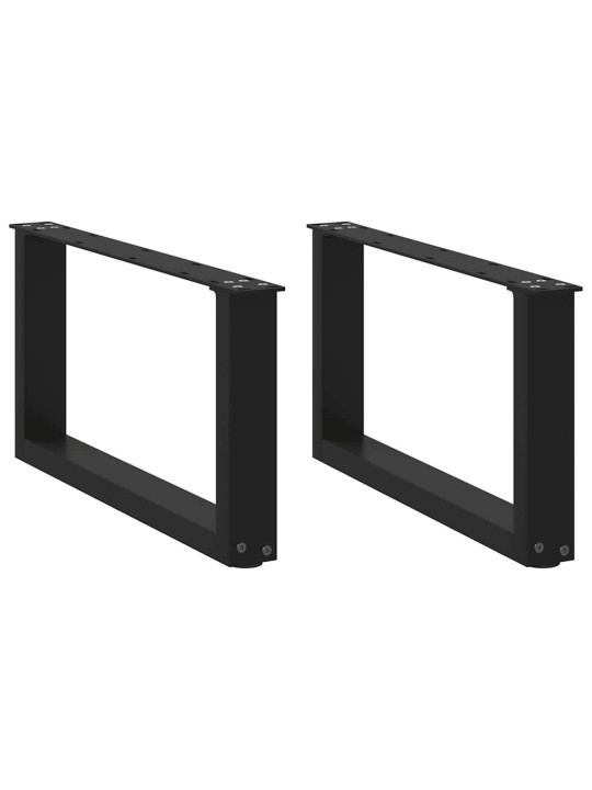 Nohy konferenčního stolku ve tvaru u, 2 ks, černé, 70 x (30-31) cm, ocel