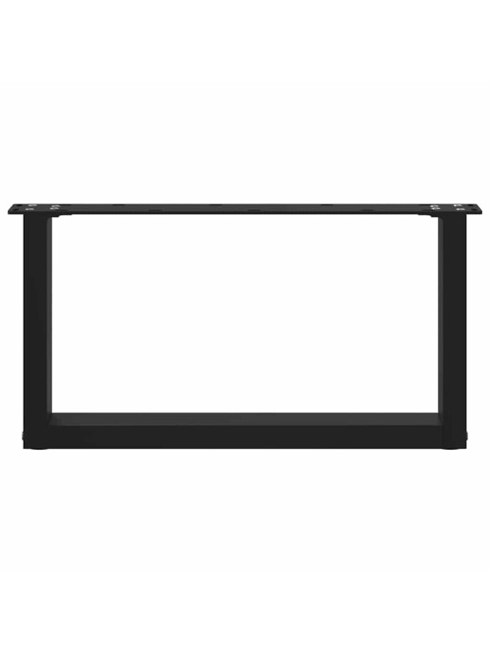 Nohy konferenčního stolku ve tvaru u, 2 ks, černé, 70 x (30-31) cm, ocel