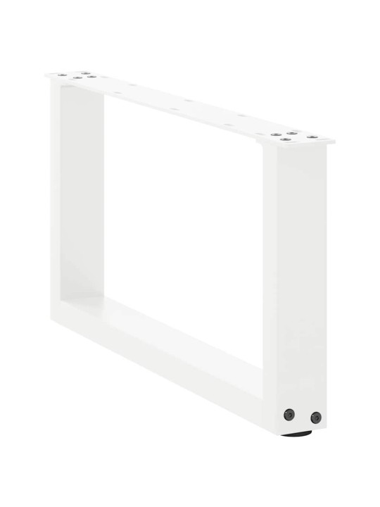 Nohy konferenčního stolku ve tvaru u, 2 ks, bílé, 70 x (30-31) cm, ocel