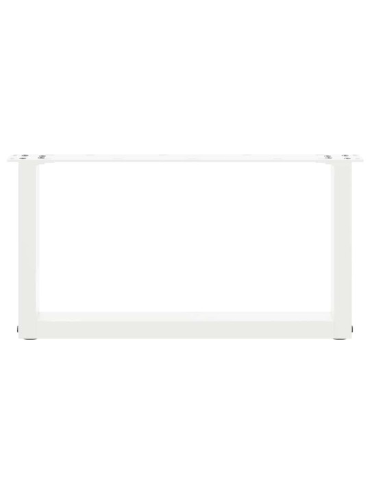 Nohy konferenčního stolku ve tvaru u, 2 ks, bílé, 70 x (30-31) cm, ocel