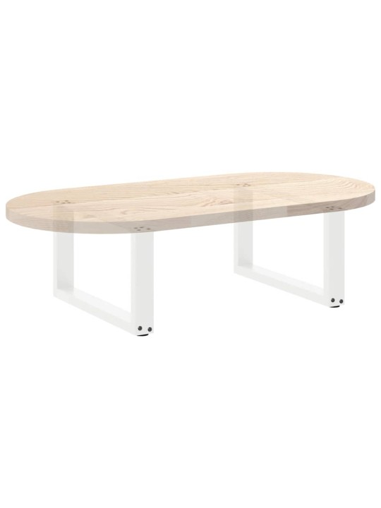 Nohy konferenčního stolku ve tvaru u, 2 ks, bílé, 70 x (30-31) cm, ocel