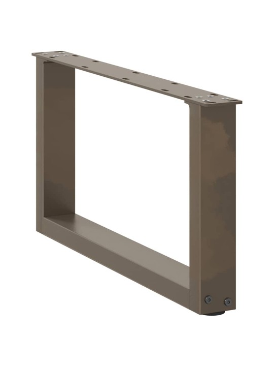 Nohy konferenčního stolku ve tvaru u, 2 ks, přírodní ocel, 70 x (30-31) cm, ocel