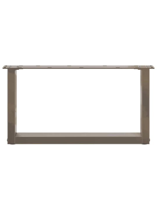Nohy konferenčního stolku ve tvaru u, 2 ks, přírodní ocel, 70 x (30-31) cm, ocel