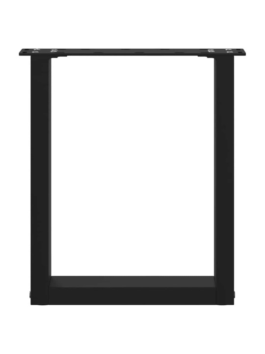 Nohy konferenčního stolku ve tvaru u, 2 ks, černé, 28 x (42-43) cm, ocel
