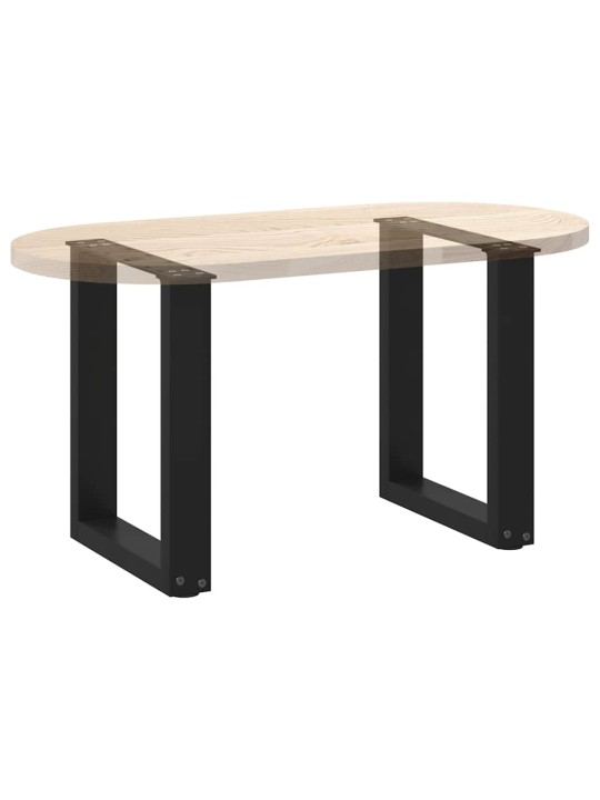 Nohy konferenčního stolku ve tvaru u, 2 ks, černé, 28 x (42-43) cm, ocel