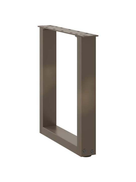 Nohy konferenčního stolku ve tvaru u, 2 ks, přírodní ocel, 28 x (42-43) cm, ocel