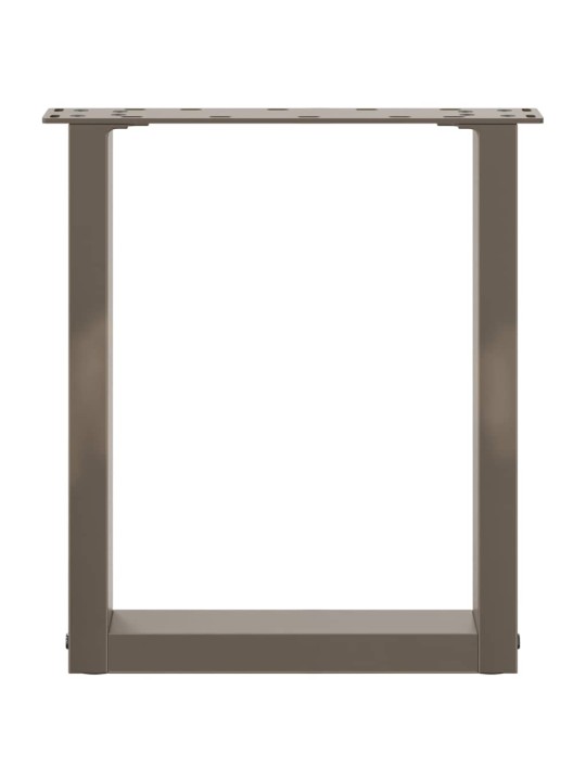 Nohy konferenčního stolku ve tvaru u, 2 ks, přírodní ocel, 28 x (42-43) cm, ocel