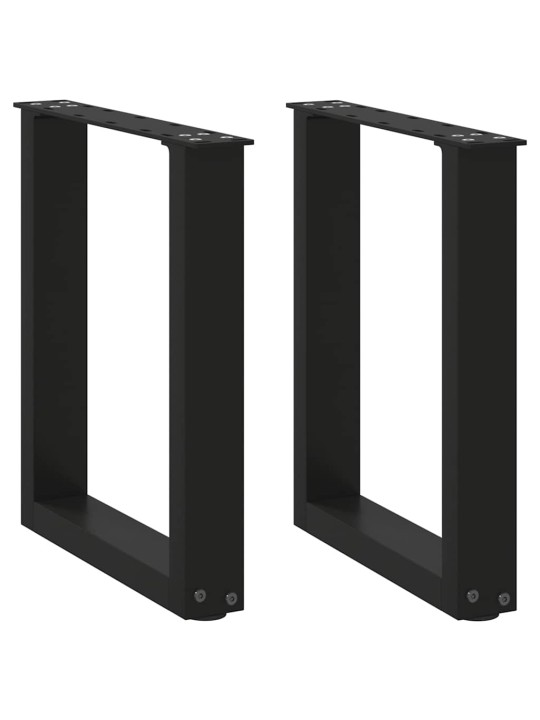 Nohy konferenčního stolku ve tvaru u, 2 ks, černé, 38 x (42-43) cm, ocel
