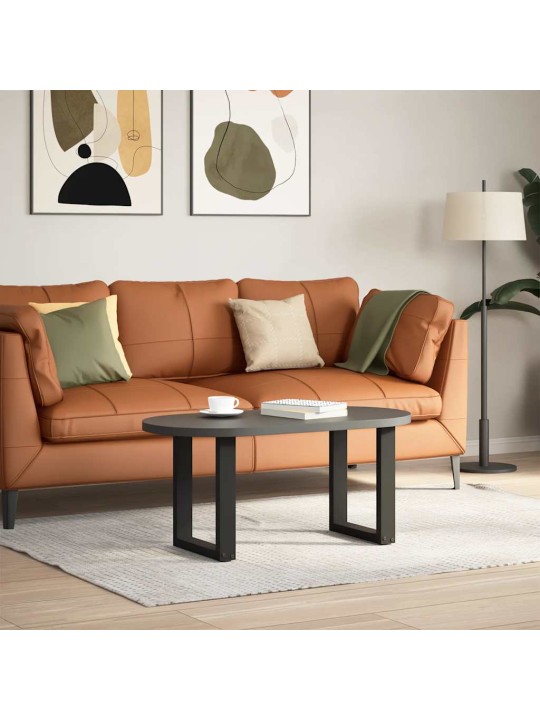 Nohy konferenčního stolku ve tvaru u, 2 ks, černé, 38 x (42-43) cm, ocel