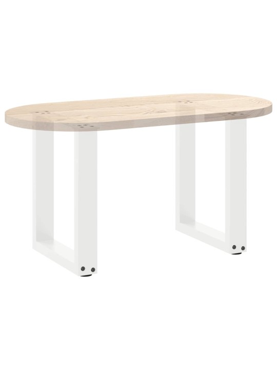 Nohy konferenčního stolku ve tvaru u, 2 ks, bílé, 38 x (42-43) cm, ocel