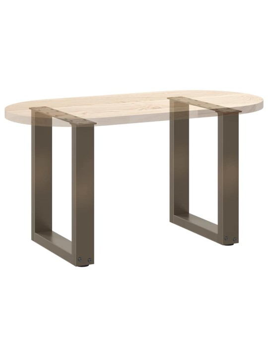 Nohy konferenčního stolku ve tvaru u 2 ks přírodní ocel 38 x (42-43) cm ocel