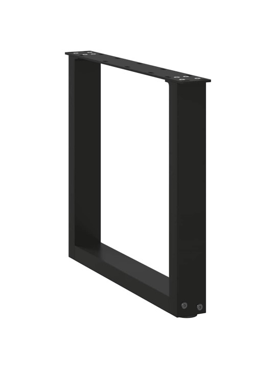 Nohy konferenčního stolku ve tvaru u, 2 ks, černé, 50 x (42-43) cm, ocel