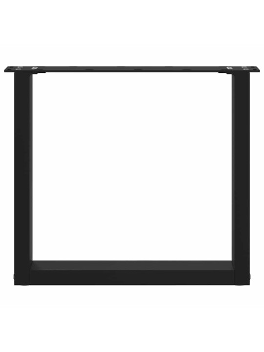 Nohy konferenčního stolku ve tvaru u, 2 ks, černé, 50 x (42-43) cm, ocel