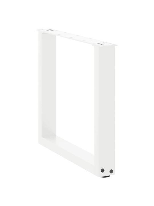 Nohy konferenčního stolku ve tvaru u, 2 ks, bílé, 50 x (42-43) cm, ocel