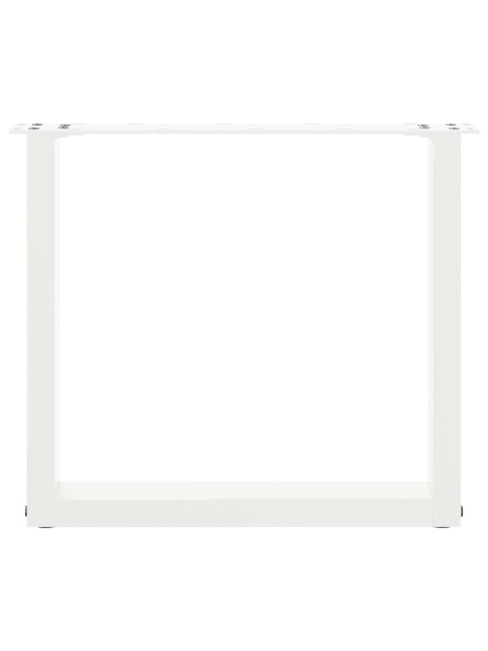 Nohy konferenčního stolku ve tvaru u, 2 ks, bílé, 50 x (42-43) cm, ocel