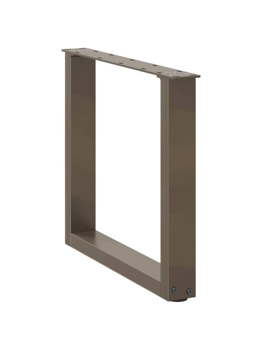 Nohy konferenčního stolku ve tvaru u, 2 ks, přírodní ocel, 50 x (42-43) cm, ocel