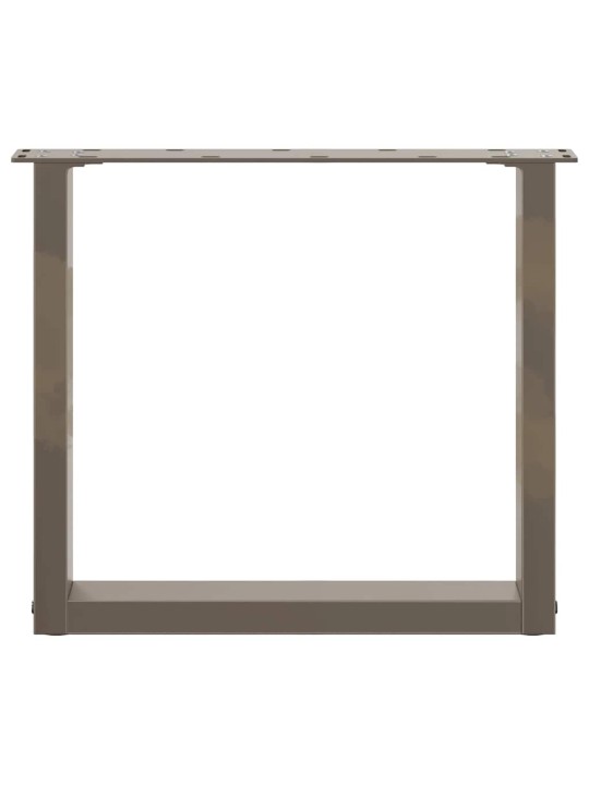 Nohy konferenčního stolku ve tvaru u, 2 ks, přírodní ocel, 50 x (42-43) cm, ocel
