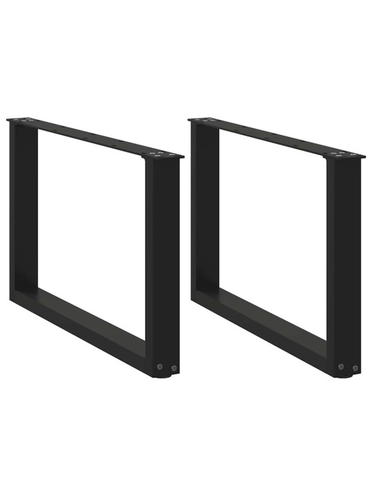 Nohy konferenčního stolku ve tvaru u, 2 ks, černé, 60 x (42-43) cm, ocel