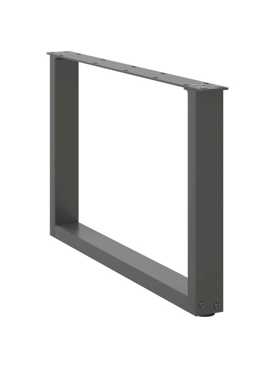 Nohy konferenčního stolku ve tvaru u 2 ks antracitové 60 x (42-43) cm ocelové