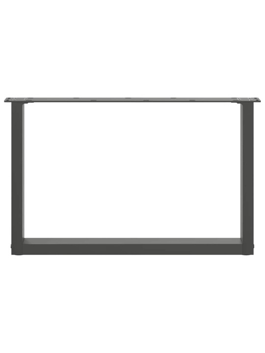 Nohy konferenčního stolku ve tvaru u 2 ks antracitové 60 x (42-43) cm ocelové