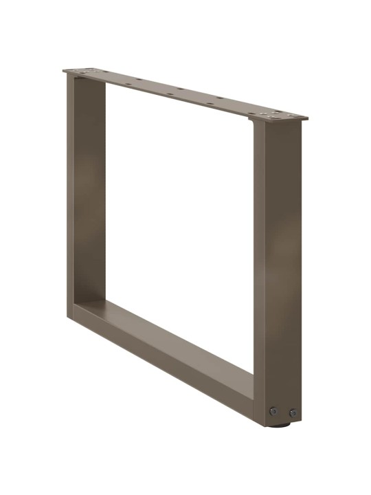 Nohy konferenčního stolku ve tvaru u, 2 ks, přírodní ocel, 60 x (42-43) cm, ocel