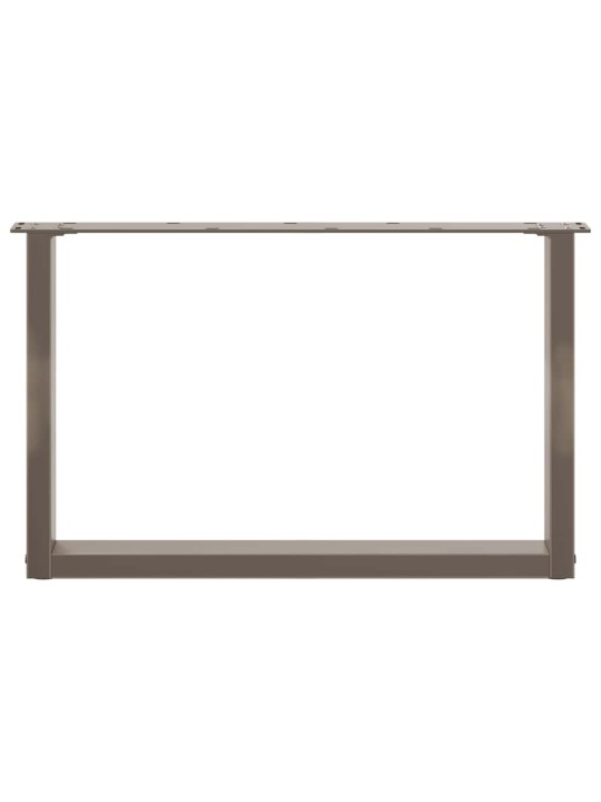 Nohy konferenčního stolku ve tvaru u, 2 ks, přírodní ocel, 60 x (42-43) cm, ocel