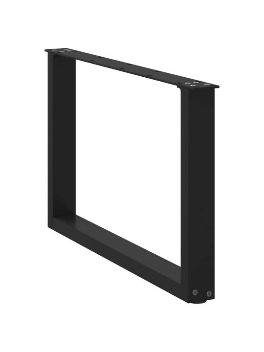 Nohy konferenčního stolku ve tvaru u, 2 ks, černé, 70 x (42-43) cm, ocel