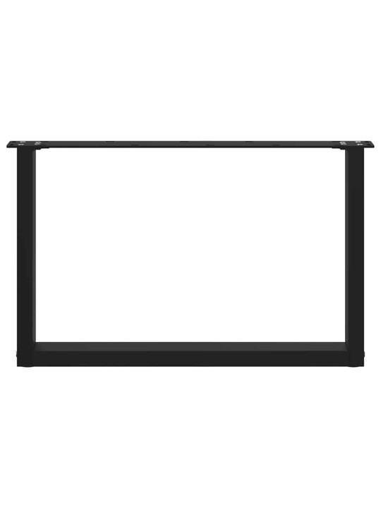 Nohy konferenčního stolku ve tvaru u, 2 ks, černé, 70 x (42-43) cm, ocel