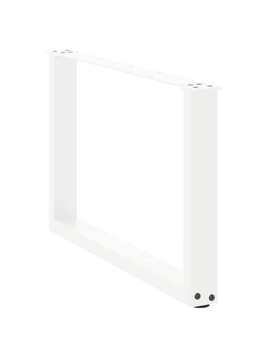 Nohy konferenčního stolku ve tvaru u, 2 ks, bílé, 70 x (42-43) cm, ocel