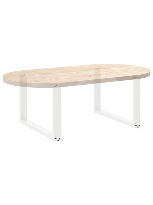 Nohy konferenčního stolku ve tvaru u, 2 ks, bílé, 70 x (42-43) cm, ocel